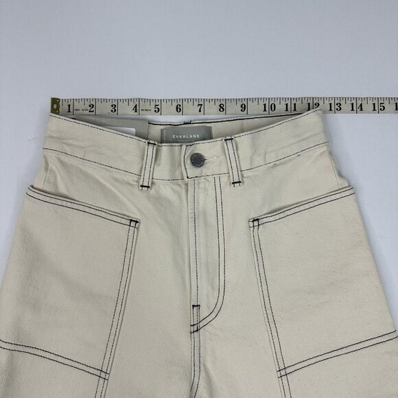 Everlane Women’s‎ NWT ECRU The Gardner Jean Wide-Leg Denim Pant W23-24.25/L24.75 - Picture 10 of 14